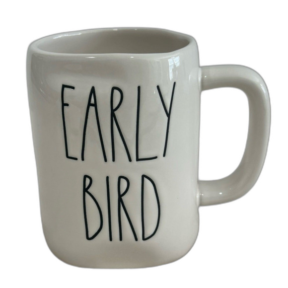 Rae Dunn Artisan Collection by Magenta “Early Bird” Embossed Ceramic Mug. LNWOT - Picture 1 of 8